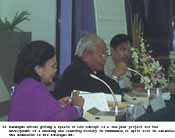 Dr Sumengen Sutomo of the BIF giving a speech, 21 April 2003 in Jakarta.