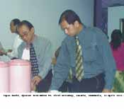 Iqbal Nafis, speaker from Metro TV. First workshop, Jakarta,         Indonesia, 21 April 2003.